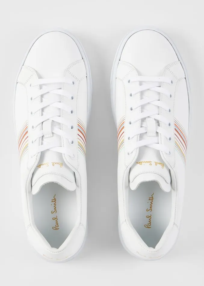 Mens Paul Smith Sneakers White Leather 039Hansen039 Sneakers