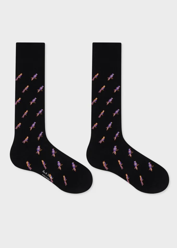Mens Paul Smith Socks Black 039Little Birds039 Socks Mens Paul Smith Socks Black 039Little Birds039 Socks