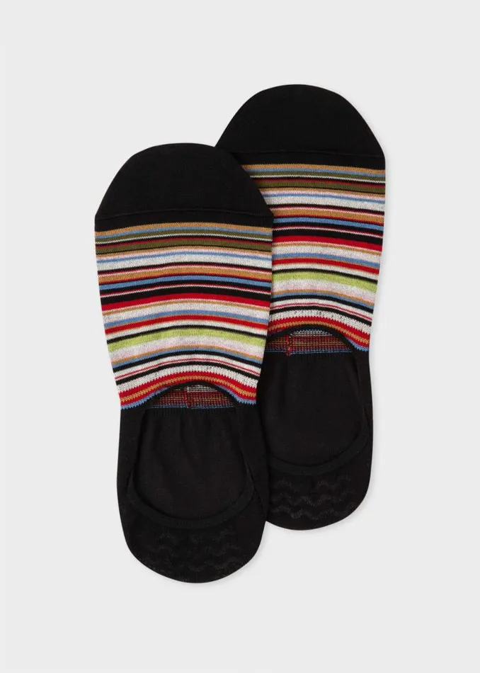 Mens Paul Smith Socks Black 039Signature Stripe039 Loafer Socks