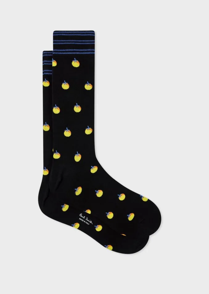 Mens Paul Smith Socks Black 039Tomato039 Socks