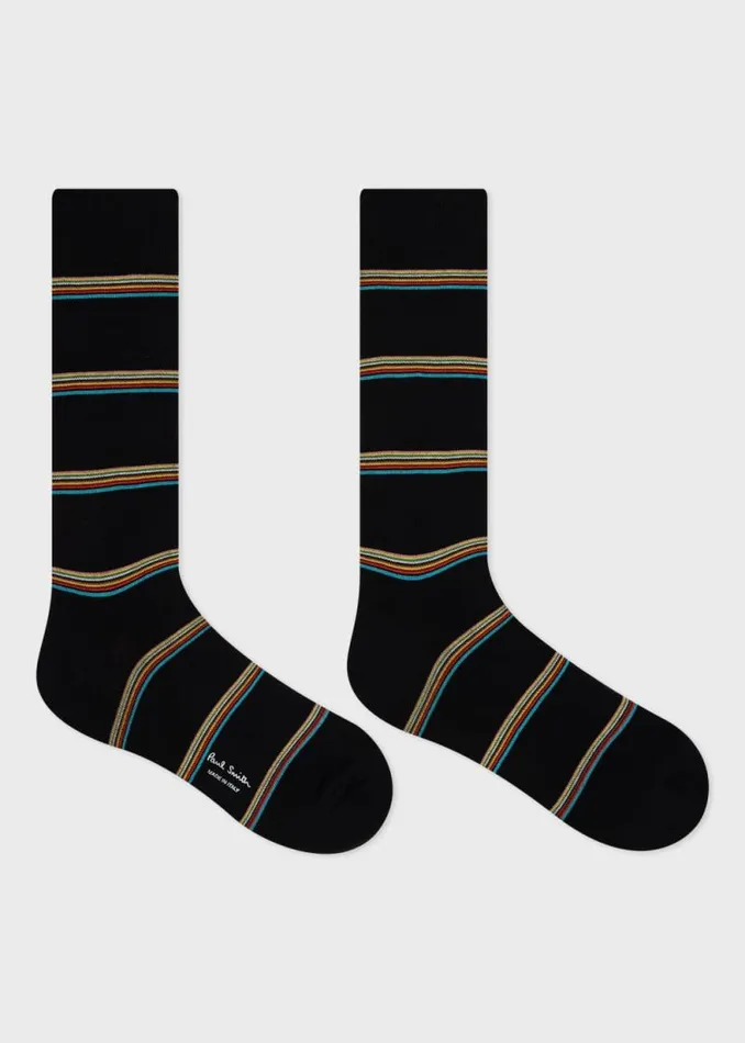 Mens Paul Smith Socks Black Block 039Signature Stripe039 Socks Mens Paul Smith Socks Black Block 039Signature Stripe039 Socks