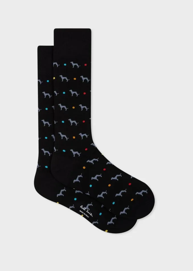 Mens Paul Smith Socks Black CottonBlend 039Whippet039 Socks