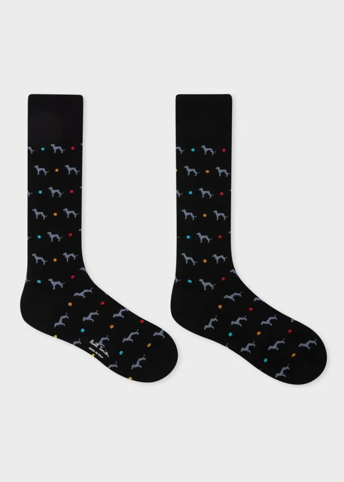 Mens Paul Smith Socks Black CottonBlend 039Whippet039 Socks Mens Paul Smith Socks Black CottonBlend 039Whippet039 Socks