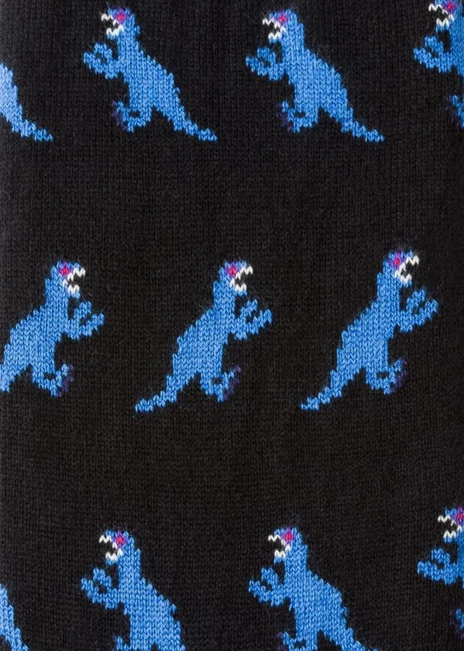 Mens Paul Smith Socks Black Small 039Dino039 Motif Socks Mens Paul Smith Socks Black Small 039Dino039 Motif Socks