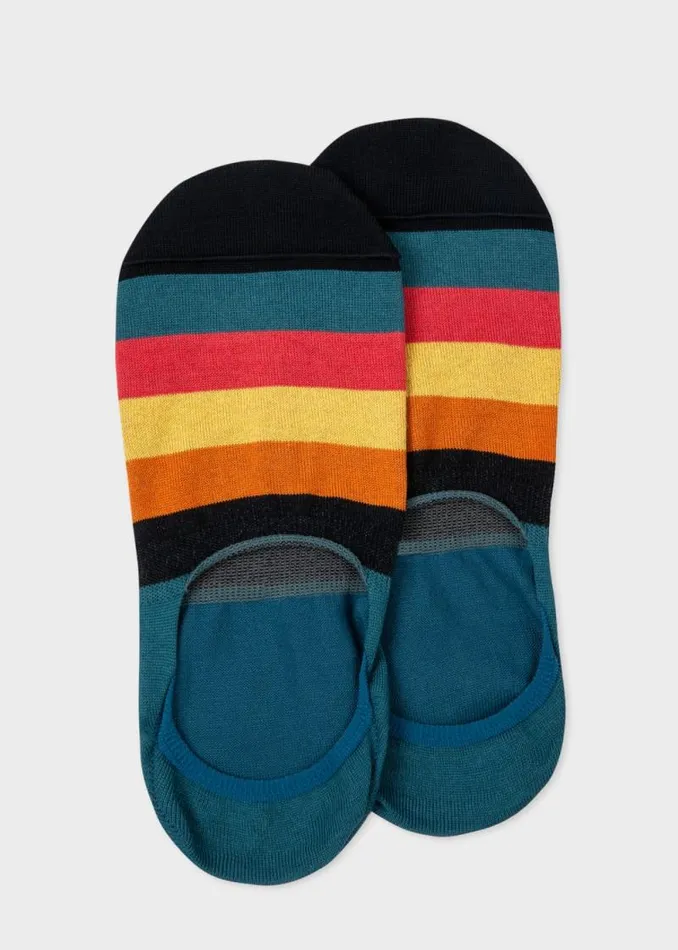 Mens Paul Smith Socks Blue 039Artist Stripe039 Loafer Socks