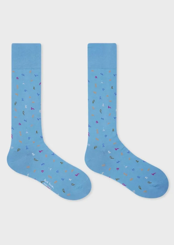 Mens Paul Smith Socks Blue 039Letters039 Socks Mens Paul Smith Socks Blue 039Letters039 Socks