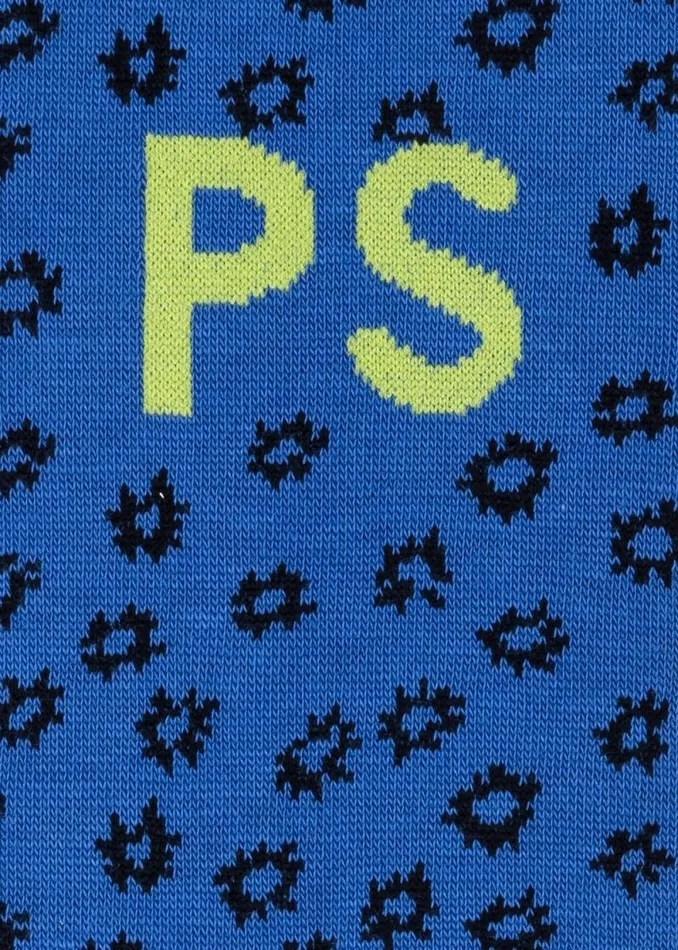 Mens Paul Smith Socks Blue CottonBlend Floral Socks Mens Paul Smith Socks Blue CottonBlend Floral Socks