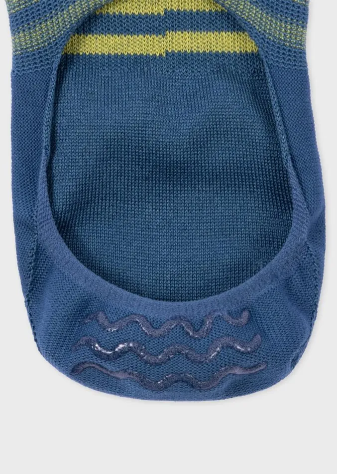 Mens Paul Smith Socks Blue Stripe Loafer Socks Mens Paul Smith Socks Blue Stripe Loafer Socks