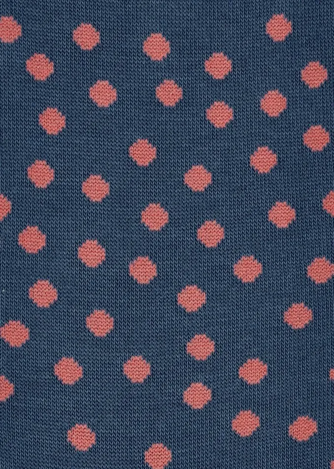 Mens Paul Smith Socks Dark Blue CottonBlend Polka Dot Socks