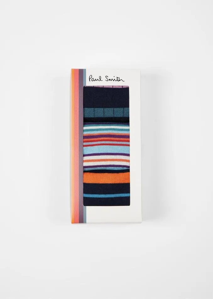 Mens Paul Smith Socks Multi Stripe Socks Three Pack Mens Paul Smith Socks Multi Stripe Socks Three Pack
