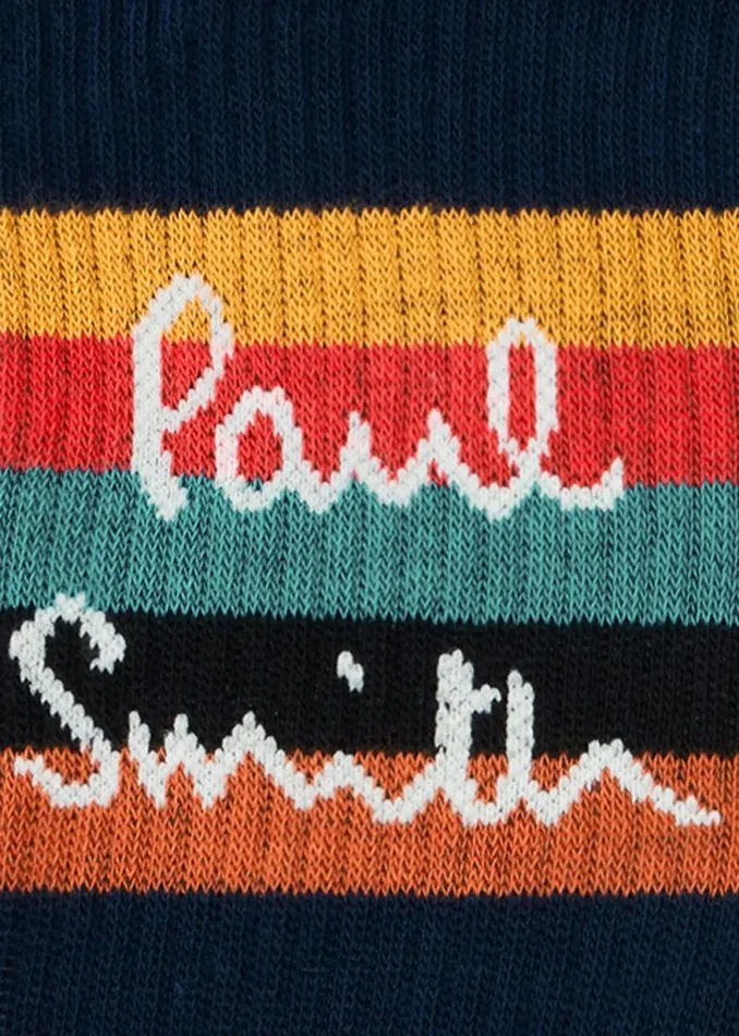 Mens Paul Smith Socks Navy 039Artist Stripe039 Logo Socks Mens Paul Smith Socks Navy 039Artist Stripe039 Logo Socks