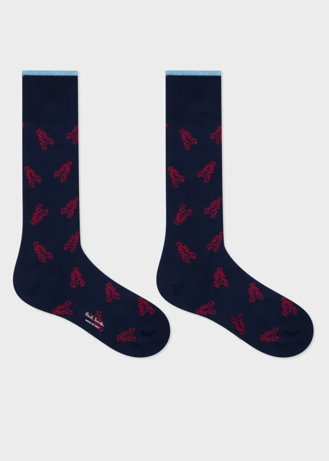 Mens Paul Smith Socks Navy 039Lobster039 Socks Mens Paul Smith Socks Navy 039Lobster039 Socks