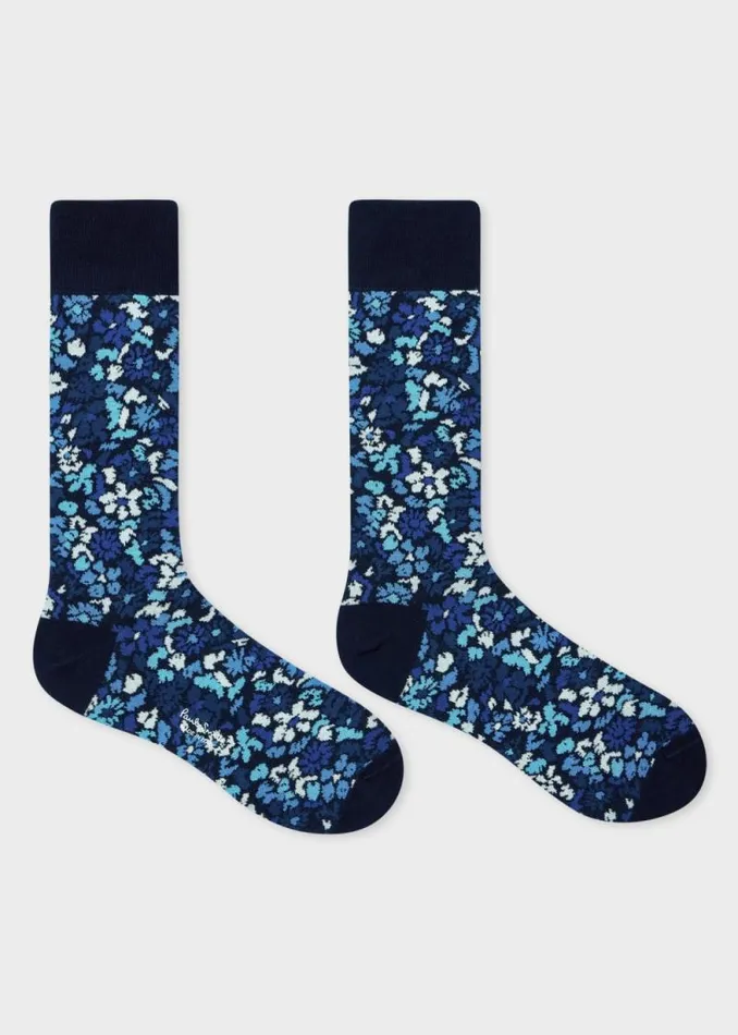 Mens Paul Smith Socks Navy 039Pencil Floral039 Socks Mens Paul Smith Socks Navy 039Pencil Floral039 Socks