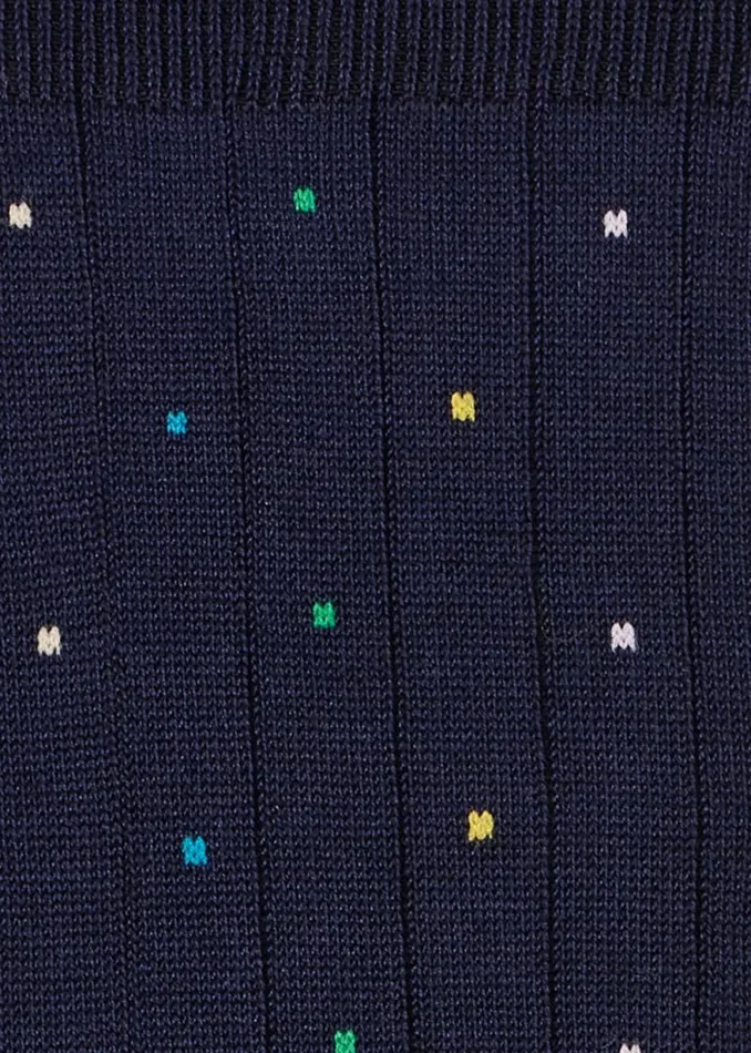 Mens Paul Smith Socks Navy Blue CottonBlend Multi Colour Polka Dot Socks Mens Paul Smith Socks Navy Blue CottonBlend Multi Colour Polka Dot Socks