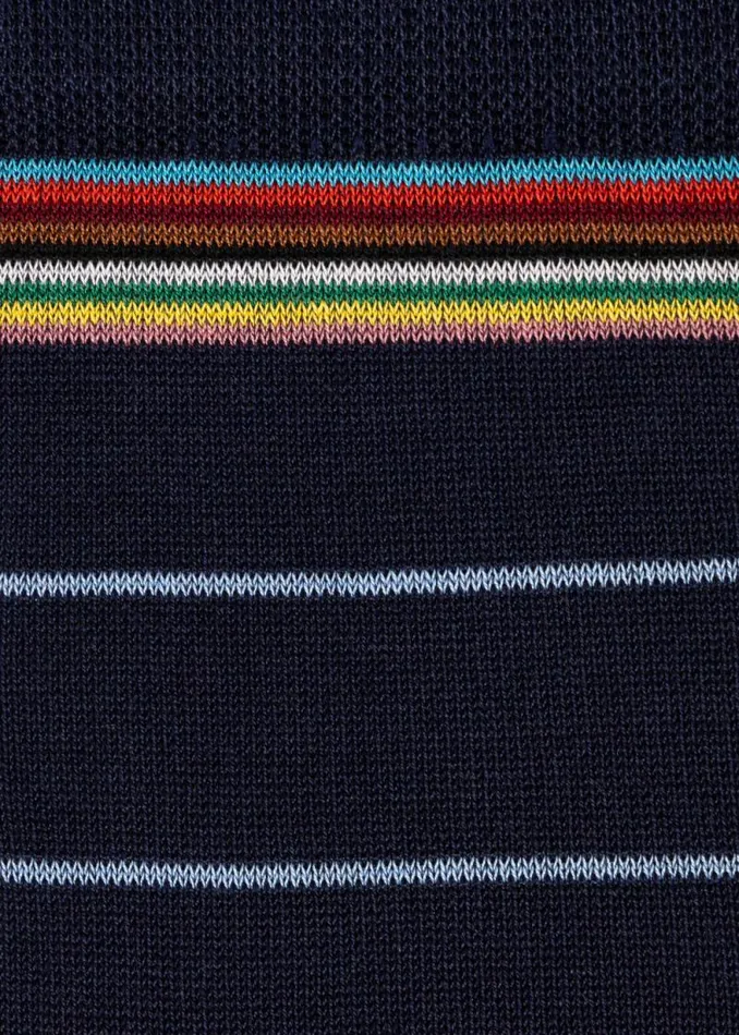 Mens Paul Smith Socks Navy Blue CottonBlend Pinstripe Socks Mens Paul Smith Socks Navy Blue CottonBlend Pinstripe Socks