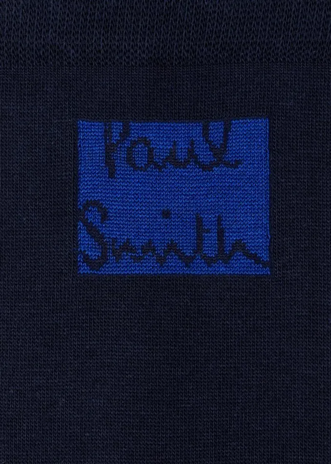 Mens Paul Smith Socks Navy CottonBlend Logo Socks Mens Paul Smith Socks Navy CottonBlend Logo Socks