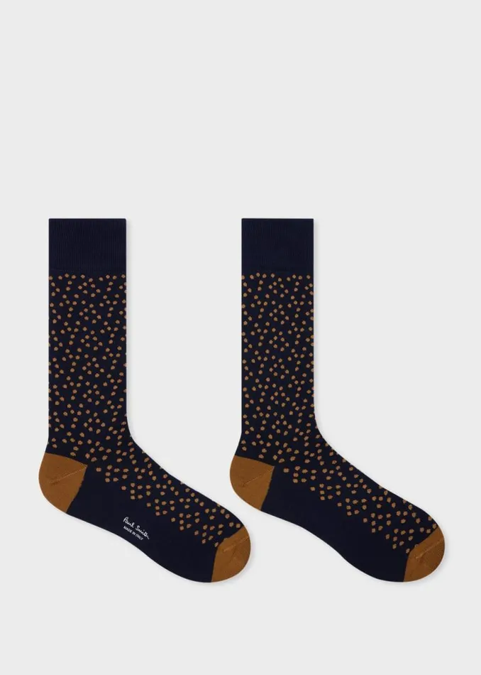 Mens Paul Smith Socks Navy Polka Dot Socks Mens Paul Smith Socks Navy Polka Dot Socks
