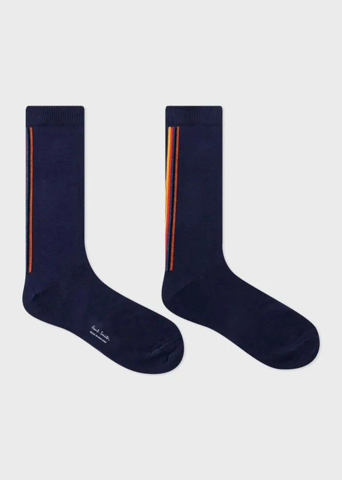 Mens Paul Smith Socks Navy Vertical 039Artist Stripe039 Socks Mens Paul Smith Socks Navy Vertical 039Artist Stripe039 Socks