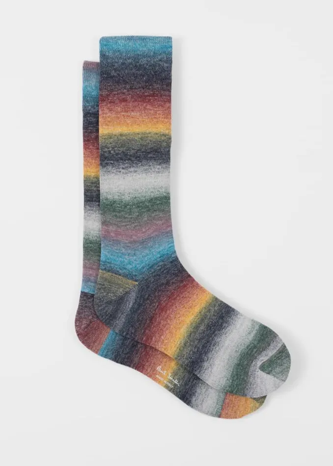 Mens Paul Smith Socks Ombre 039Signature Stripe039 Socks