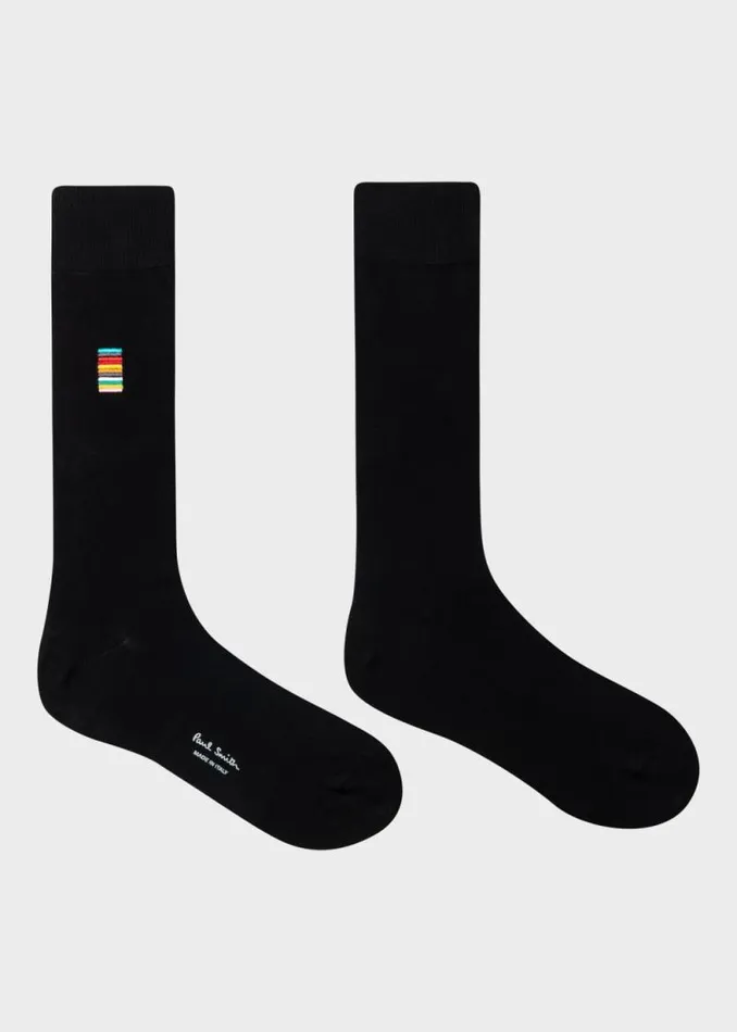 Mens Paul Smith Socks Signature Stripe Embroidery Plain Socks Three Pack Mens Paul Smith Socks Signature Stripe Embroidery Plain Socks Three Pack