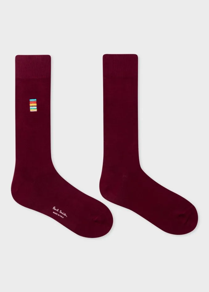 Mens Paul Smith Socks Signature Stripe Embroidery Plain Socks Three Pack Mens Paul Smith Socks Signature Stripe Embroidery Plain Socks Three Pack