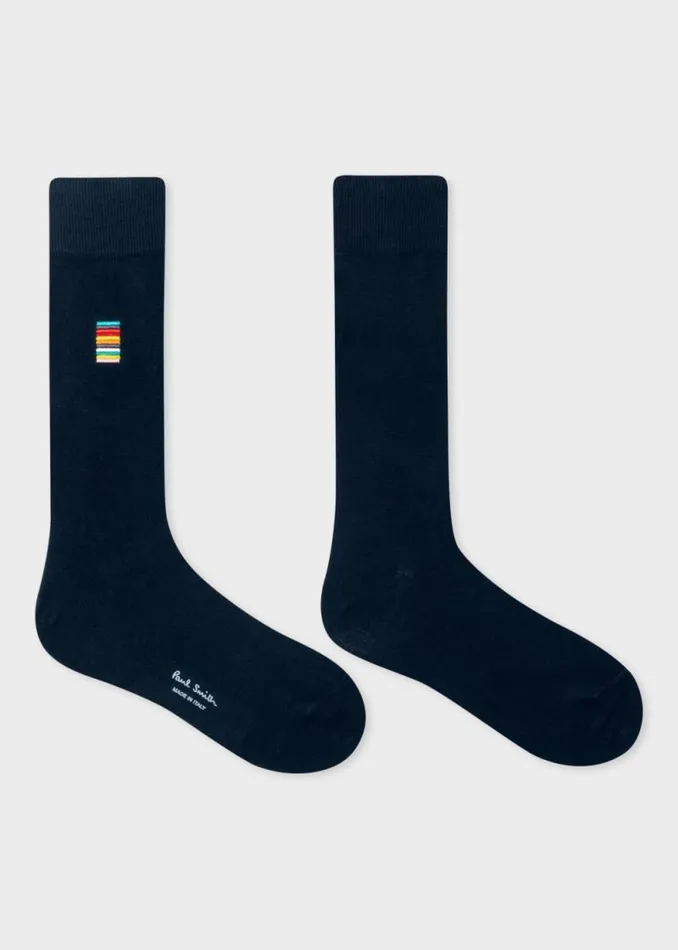 Mens Paul Smith Socks Signature Stripe Embroidery Plain Socks Three Pack Mens Paul Smith Socks Signature Stripe Embroidery Plain Socks Three Pack