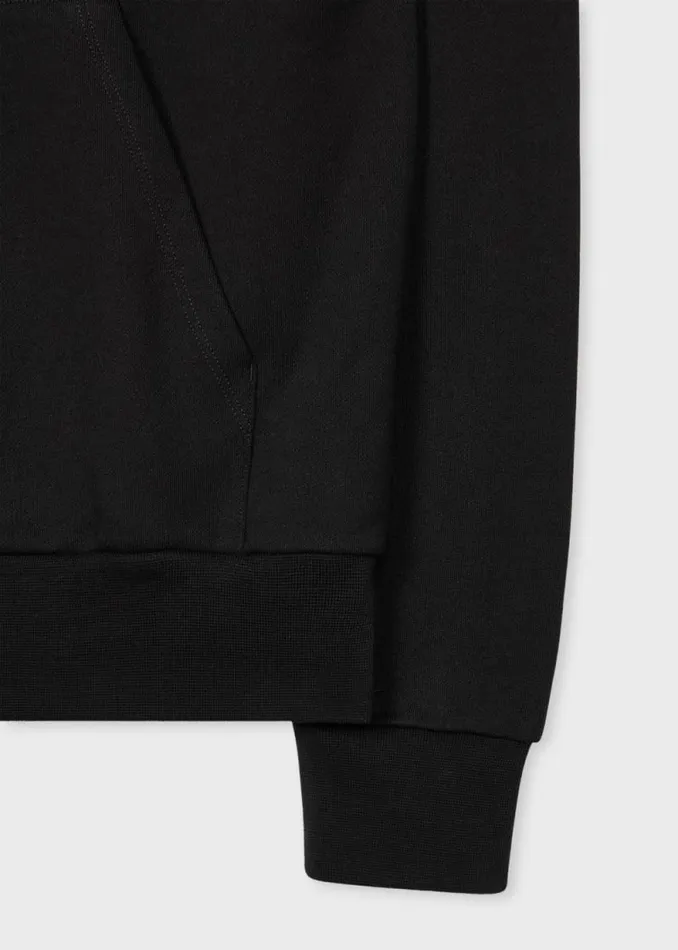 Mens Paul Smith Sweatshirts and Hoodies Black 039Signature Stripe039 Trim Hoodie