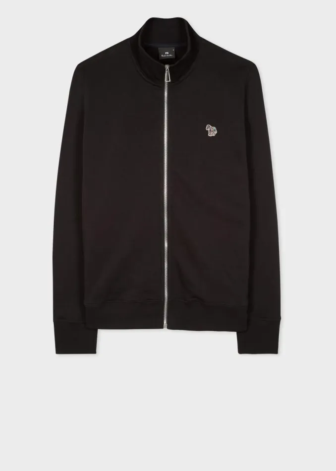 Mens Paul Smith Sweatshirts and Hoodies Black Cotton Zebra Logo Zip Sweatshirt Mens Paul Smith Sweatshirts and Hoodies Black Cotton Zebra Logo Zip Sweatshirt