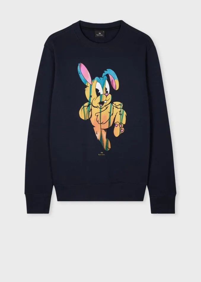 Mens Paul Smith Sweatshirts and Hoodies Navy 039Rabbit039 Print Sweatshirt Mens Paul Smith Sweatshirts and Hoodies Navy 039Rabbit039 Print Sweatshirt
