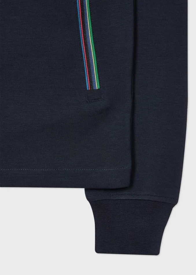 Mens Paul Smith Sweatshirts and Hoodies Navy CottonBlend Zip Sweatshirt