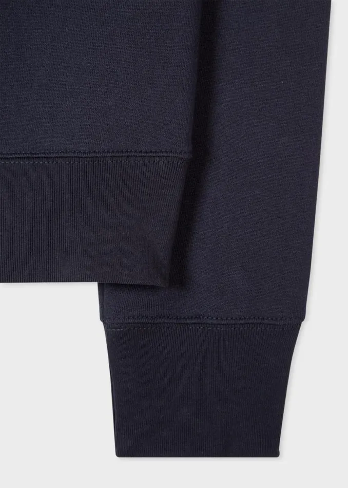 Mens Paul Smith Sweatshirts and Hoodies Navy Cotton Zebra Logo ZipNeck Sweatshirt Mens Paul Smith Sweatshirts and Hoodies Navy Cotton Zebra Logo ZipNeck Sweatshirt
