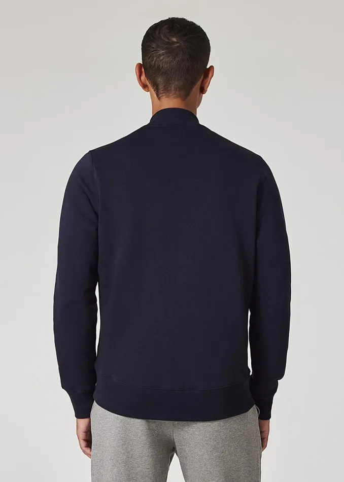 Mens Paul Smith Sweatshirts and Hoodies Navy Zebra Logo Cotton Bomber Jacket
