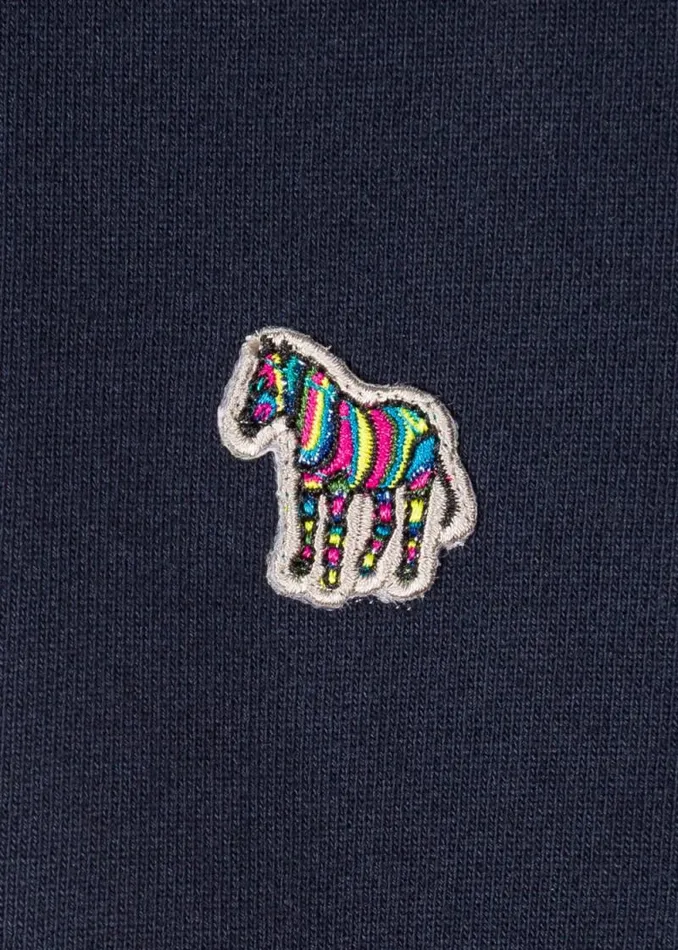 Mens Paul Smith Sweatshirts and Hoodies Navy Zebra Logo Cotton Bomber Jacket