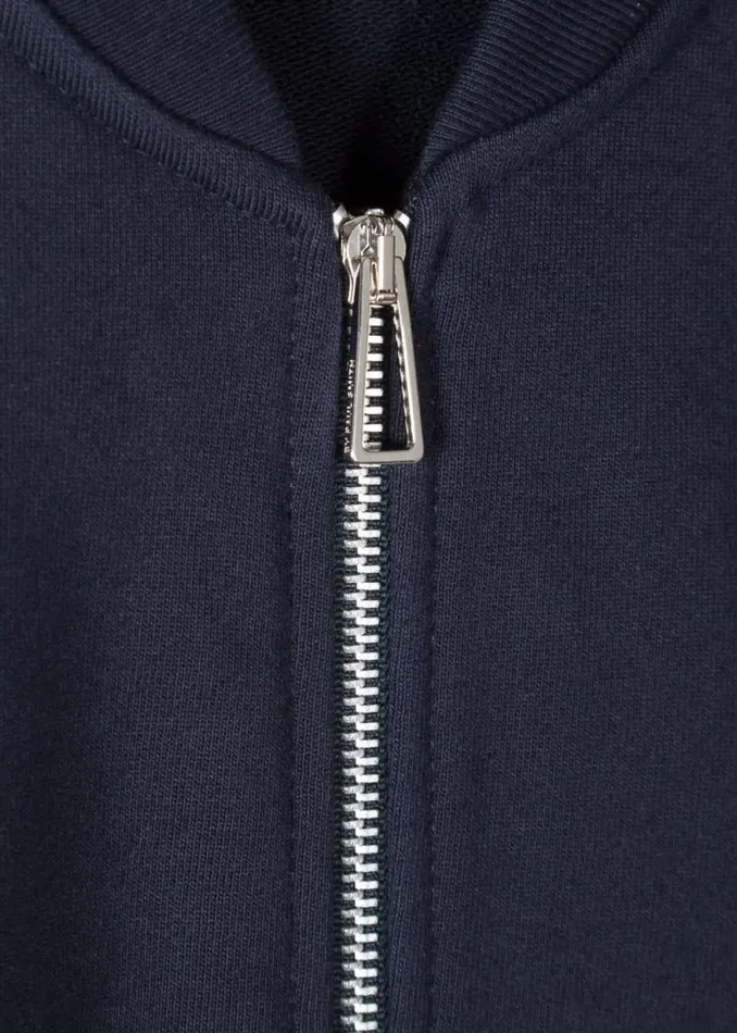 Mens Paul Smith Sweatshirts and Hoodies Navy Zebra Logo Cotton Bomber Jacket
