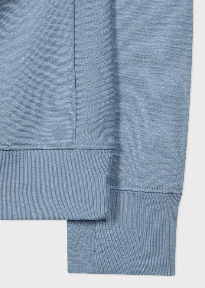 Mens Paul Smith Sweatshirts and Hoodies Pale Blue Zebra Logo Organic Cotton Sweatshirt Mens Paul Smith Sweatshirts and Hoodies Pale Blue Zebra Logo Organic Cotton Sweatshirt
