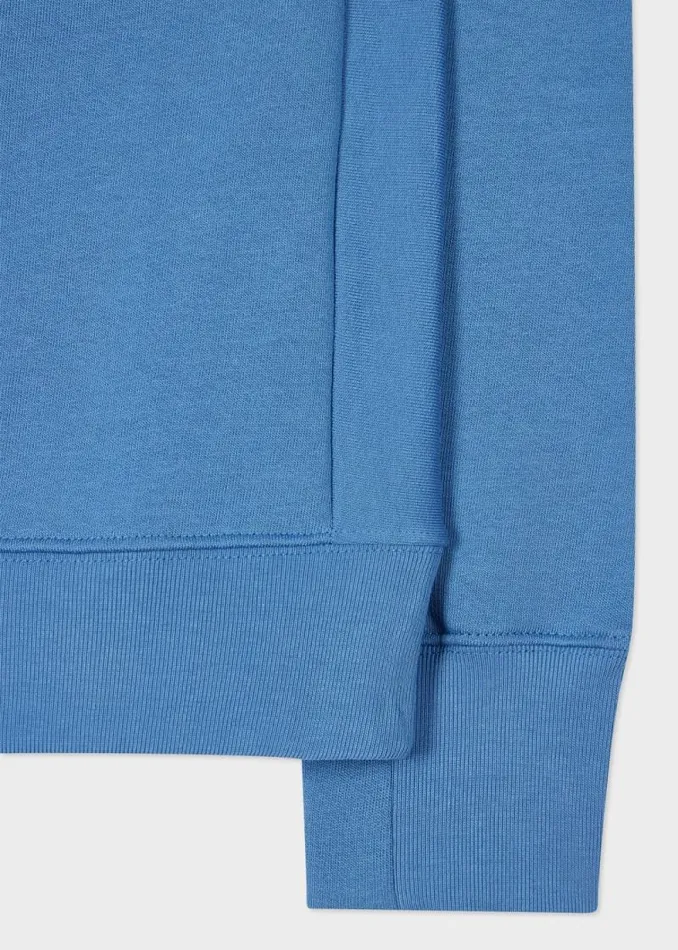 Mens Paul Smith Sweatshirts and Hoodies Powder Blue Zebra Logo Organic Cotton Sweatshirt Mens Paul Smith Sweatshirts and Hoodies Powder Blue Zebra Logo Organic Cotton Sweatshirt