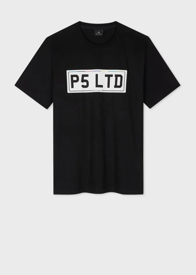 Mens Paul Smith TShirts Black 039Number Plate039 Print TShirt