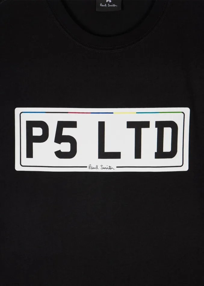 Mens Paul Smith TShirts Black 039Number Plate039 Print TShirt