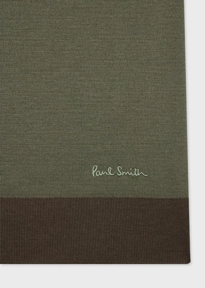 Mens Paul Smith TShirts Dark Green Mercerised CottonBlend TShirt
