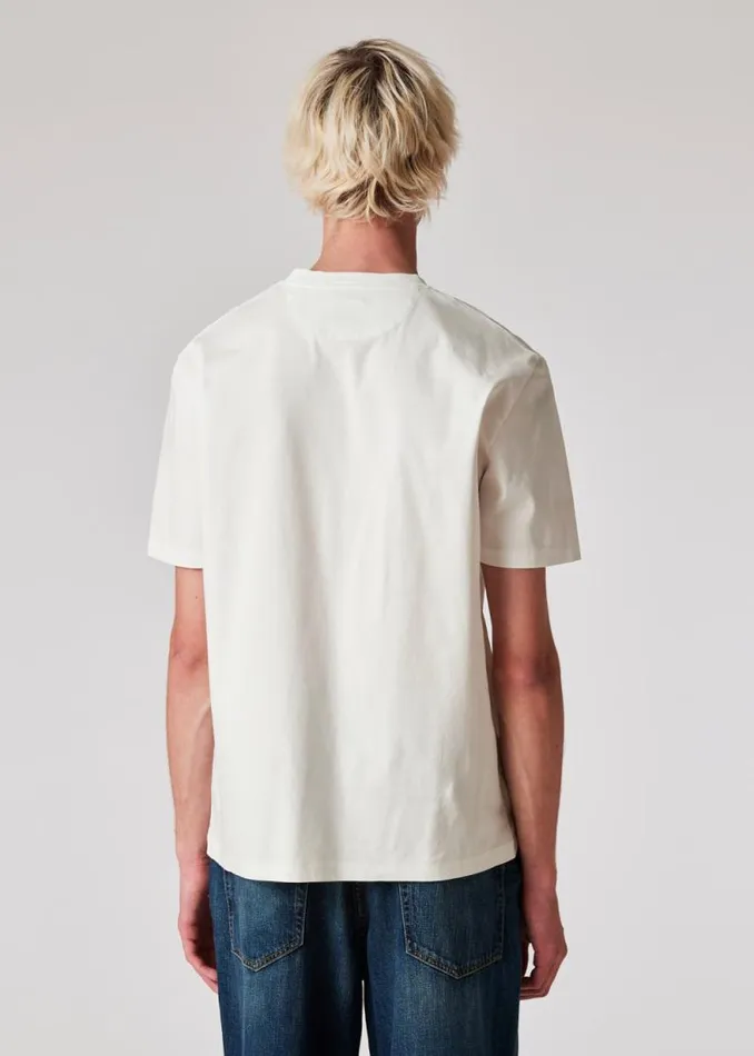 Mens Paul Smith TShirts Ecru 039Signature Stripe039 Logo TShirt Mens Paul Smith TShirts Ecru 039Signature Stripe039 Logo TShirt