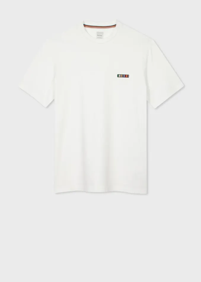 Mens Paul Smith TShirts Ecru 039Signature Stripe039 Logo TShirt Mens Paul Smith TShirts Ecru 039Signature Stripe039 Logo TShirt