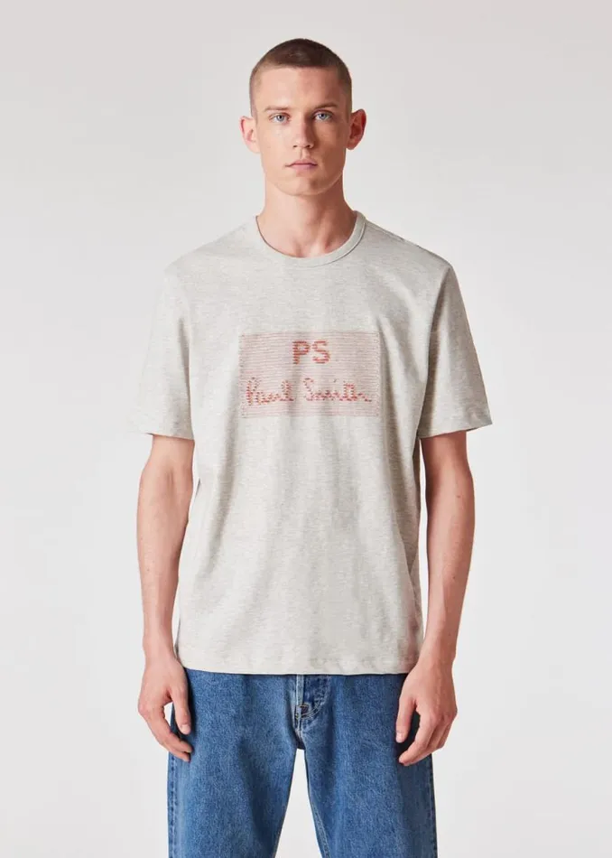 Mens Paul Smith TShirts Ecru Marl PS Logo TShirt