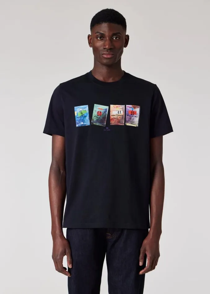 Mens Paul Smith TShirts Navy 039Seed Packet039 Print TShirt