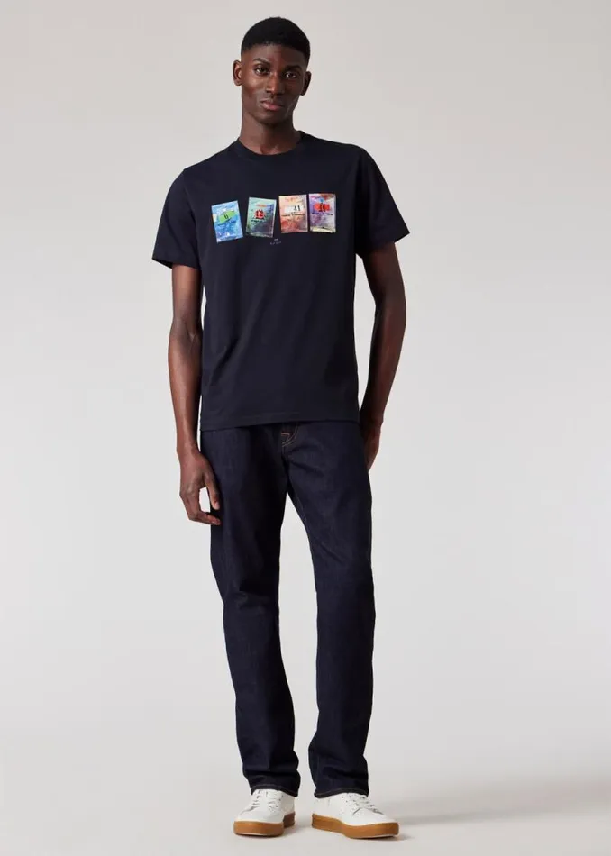 Mens Paul Smith TShirts Navy 039Seed Packet039 Print TShirt Mens Paul Smith TShirts Navy 039Seed Packet039 Print TShirt