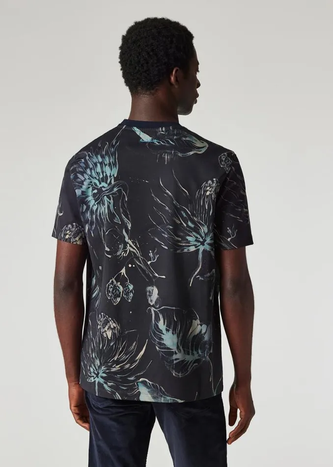 Mens Paul Smith TShirts Navy 039Thistleberry039 Print TShirt Mens Paul Smith TShirts Navy 039Thistleberry039 Print TShirt