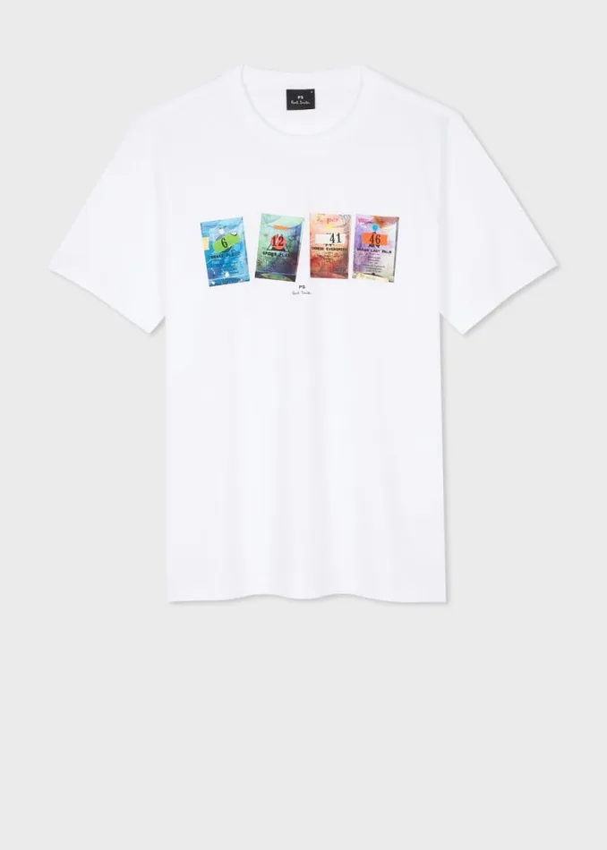 Mens Paul Smith TShirts White 039Seed Packet039 Print TShirt