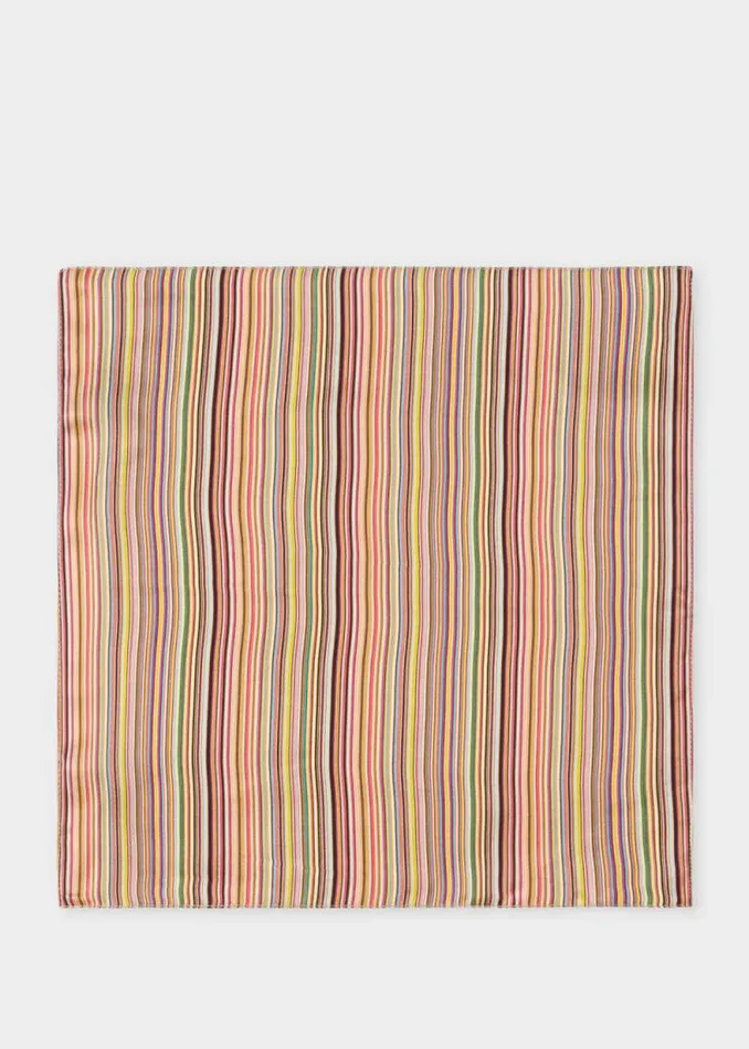 Mens Paul Smith The Classics 039Signature Stripe039 Silk Pocket Square