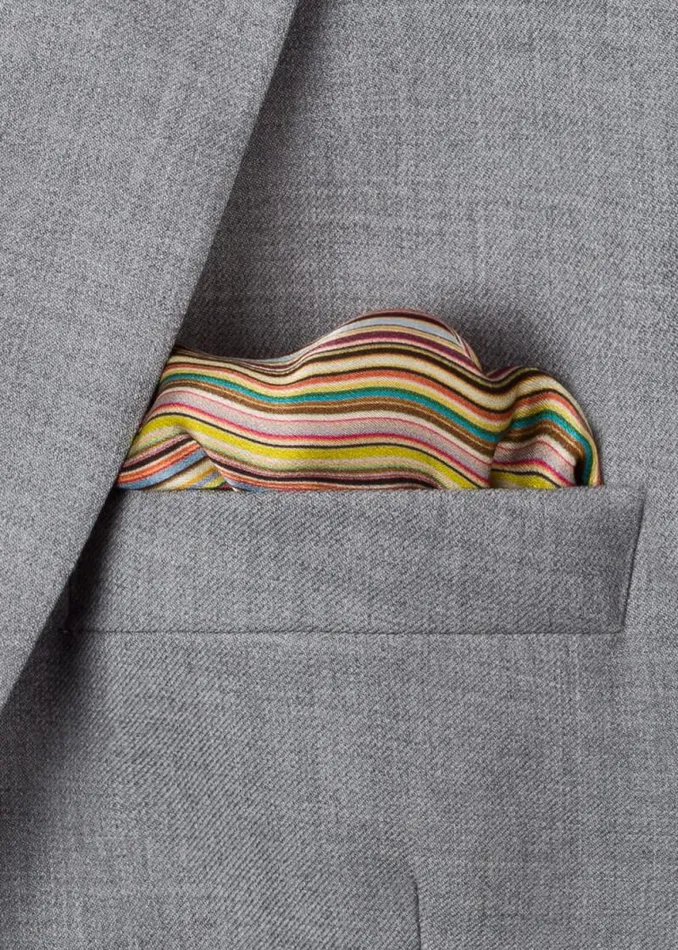 Mens Paul Smith The Classics 039Signature Stripe039 Silk Pocket Square Mens Paul Smith The Classics 039Signature Stripe039 Silk Pocket Square