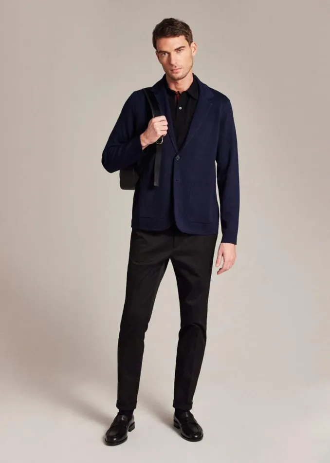 Mens Paul Smith The Classics Black Cotton 039Artist Stripe039 Placket Polo Shirt