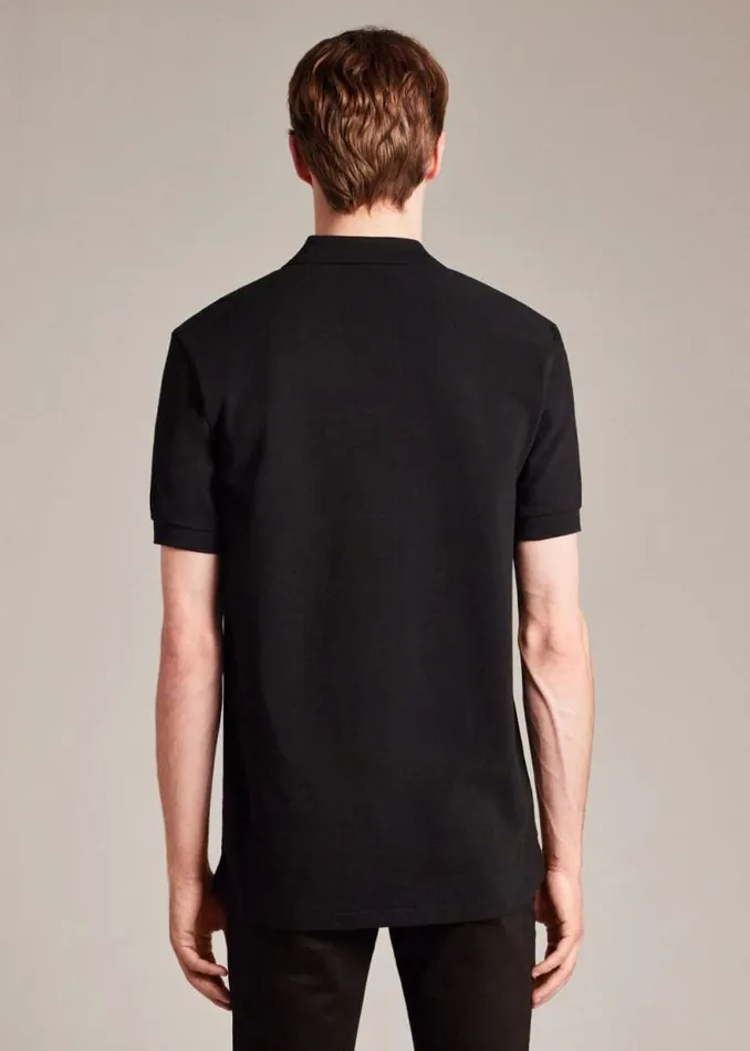 Mens Paul Smith The Classics Black CottonPiqu Zebra Logo Polo Shirt Mens Paul Smith The Classics Black CottonPiqu Zebra Logo Polo Shirt